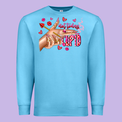 Not Today Cupid Premium Sweatshirt Designed By Cowhidedigitalart