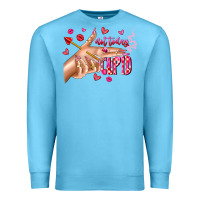 Ocean Blue Not Today Cupid Premium Sweatshirt - CowhideDigitalArt