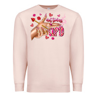 Pale Pink Not Today Cupid Premium Sweatshirt - CowhideDigitalArt