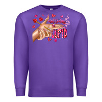 Purple Not Today Cupid Premium Sweatshirt - CowhideDigitalArt