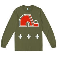 Army Green vintage quebec hockey   retro nordiques Long Sleeve Tee - lanVoArt