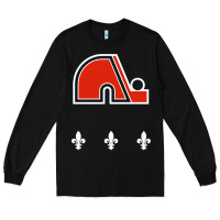 Black vintage quebec hockey   retro nordiques Long Sleeve Tee - lanVoArt
