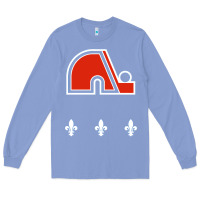 Colony Blue vintage quebec hockey   retro nordiques Long Sleeve Tee - lanVoArt