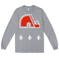 Heather Grey vintage quebec hockey   retro nordiques Long Sleeve Tee - lanVoArt