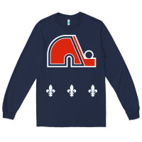 Navy vintage quebec hockey   retro nordiques Long Sleeve Tee - lanVoArt