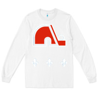 White vintage quebec hockey   retro nordiques Long Sleeve Tee - lanVoArt