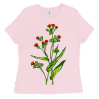 Bubblegum Pink Tassel Flower Illustrations Ladies Tee - LillyAllenDesigns