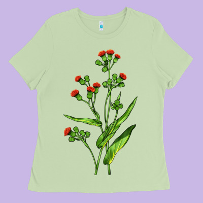 Tassel Flower Illustrations Ladies Tee Designed By Lillyallendesigns