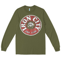 Army Green vintage retro iron city(beer) proof Long Sleeve Tee - lanVoArt