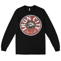 Black vintage retro iron city(beer) proof Long Sleeve Tee - lanVoArt