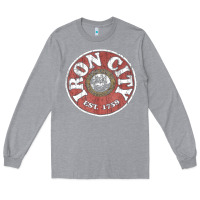 Heather Grey vintage retro iron city(beer) proof Long Sleeve Tee - lanVoArt
