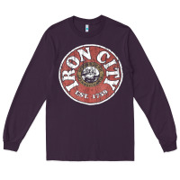 Plum vintage retro iron city(beer) proof Long Sleeve Tee - lanVoArt