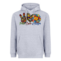 Heather Grey peace love autism sunflower Heavyweight Hoodie - RacoonDesign