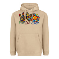 Mushroom peace love autism sunflower Heavyweight Hoodie - RacoonDesign