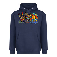 Navy peace love autism sunflower Heavyweight Hoodie - RacoonDesign