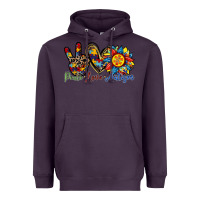 Plum peace love autism sunflower Heavyweight Hoodie - RacoonDesign