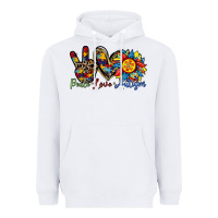 White peace love autism sunflower Heavyweight Hoodie - RacoonDesign