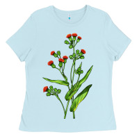 Baby Blue Tassel Flower Illustrations Ladies Tee - LillyAllenDesigns