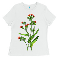 White Tassel Flower Illustrations Ladies Tee - LillyAllenDesigns