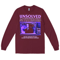 Burgundy unsolved mysteries robert stack Long Sleeve Tee - lanVoArt