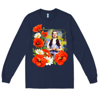 Navy dorothy poppies Long Sleeve Tee - lanVoArt