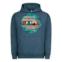 Pigment Midnight Navy western turquoises mama ornament Urban Hoodie - BarkalooDesign