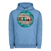 Pigment Pebble Blue western turquoises mama ornament Urban Hoodie - BarkalooDesign