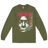 Army Green miles vintage davis concert retro Long Sleeve Tee - lanVoArt