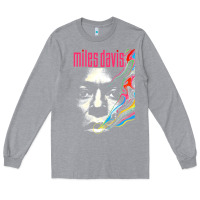 Heather Grey miles vintage davis concert retro Long Sleeve Tee - lanVoArt