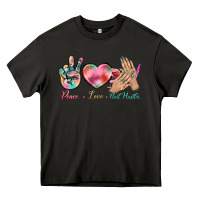 Asphalt Peace Love Nail Hustler Heavy Core Tee - BundleAndBundleShop