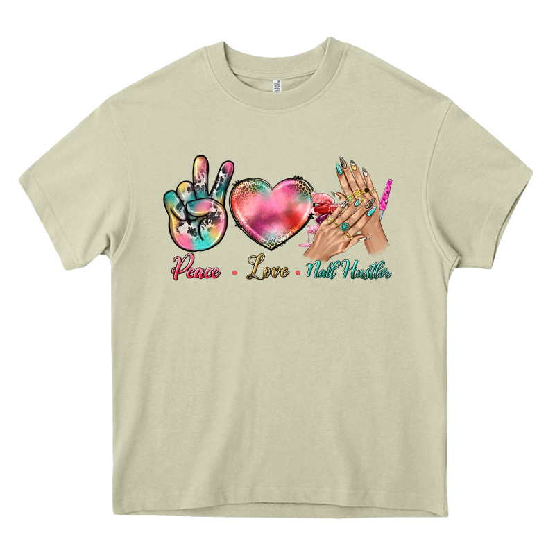 Peace Love Nail Hustler Heavy Core Tee by BundleAndBundleShop | Teevron