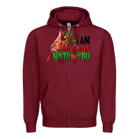 Burgundy I Am Always With Your Cardinal Bird Zipper Hoodie - LillyAllenDesigns