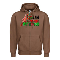 Chestnut I Am Always With Your Cardinal Bird Zipper Hoodie - LillyAllenDesigns