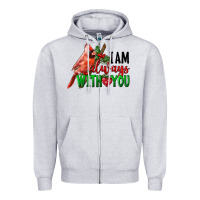 Heather Grey I Am Always With Your Cardinal Bird Zipper Hoodie - LillyAllenDesigns