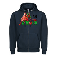 Navy I Am Always With Your Cardinal Bird Zipper Hoodie - LillyAllenDesigns