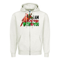 Oatmeal Heather I Am Always With Your Cardinal Bird Zipper Hoodie - LillyAllenDesigns