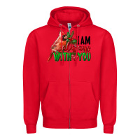 Red I Am Always With Your Cardinal Bird Zipper Hoodie - LillyAllenDesigns