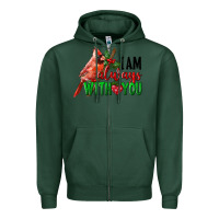 Sports Green I Am Always With Your Cardinal Bird Zipper Hoodie - LillyAllenDesigns