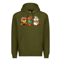 Army Green Halloween thanksgiving christmas coffee cups Premium Hoodie - FaDigitalArtStudio