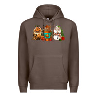 Coffee Halloween thanksgiving christmas coffee cups Premium Hoodie - FaDigitalArtStudio