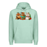 Seafoam Halloween thanksgiving christmas coffee cups Premium Hoodie - FaDigitalArtStudio