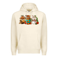 Tofu Halloween thanksgiving christmas coffee cups Premium Hoodie - FaDigitalArtStudio