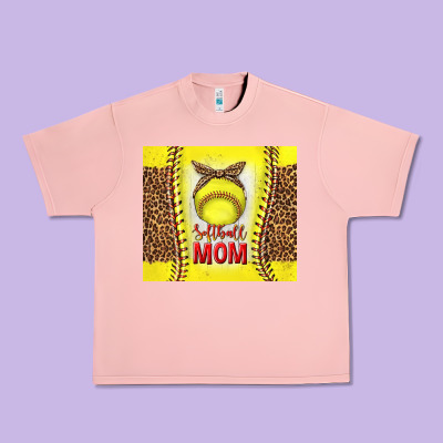 Softball With Leopard Tumbler Tbs Urban Heavy Tee Designed By Tumblerdesignbyshophia