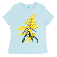 Baby Blue Botanical Goldenrod Illustrations Ladies Tee - LillyAllenDesigns