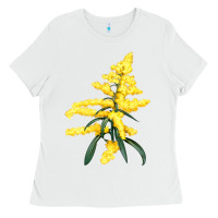White Botanical Goldenrod Illustrations Ladies Tee - LillyAllenDesigns