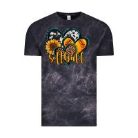 Cloud Black softball hearts Vintage Tee - Jasminsmagicworld