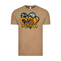 Vintage Coffee softball hearts Vintage Tee - Jasminsmagicworld