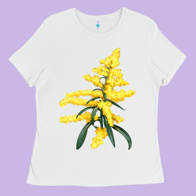 Botanical Goldenrod Illustrations Ladies Tee Designed By Lillyallendesigns
