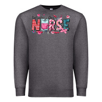 Charcoal Heather Nurse Valentine Premium Sweatshirt - CowhideDigitalArt