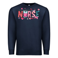 Navy Nurse Valentine Premium Sweatshirt - CowhideDigitalArt